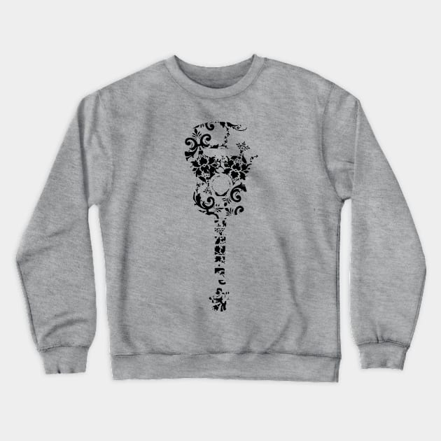 Floral Guitar Crewneck Sweatshirt by Analog Designs